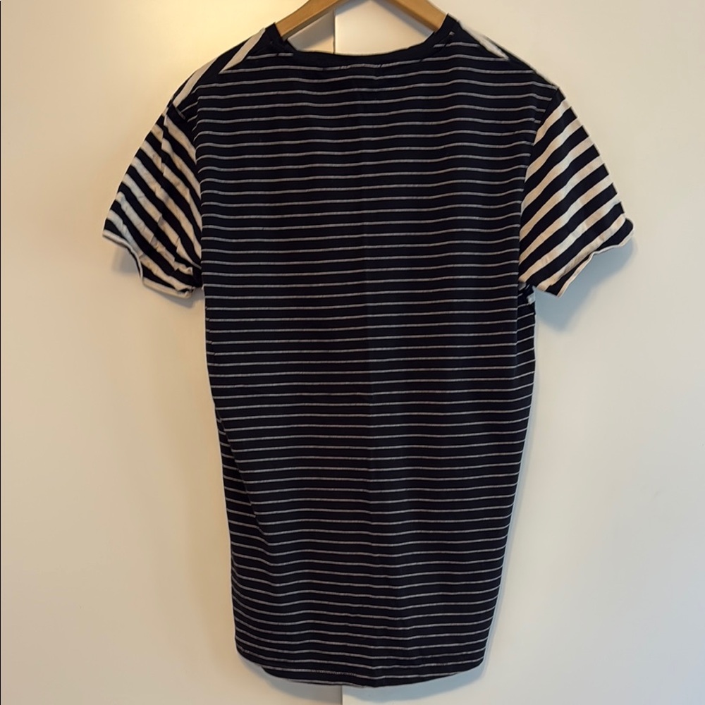 Scotch & Soda Black and White Striped Short Sleeve Tee - Picture 4 of 4